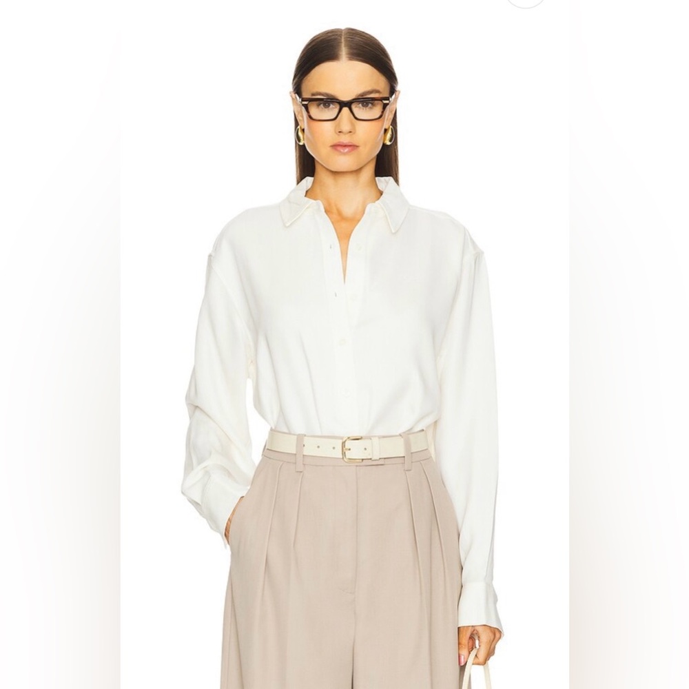 Anine Bing Braxton Shirt in Ivory Color (Medium) - Picture 5 of 10